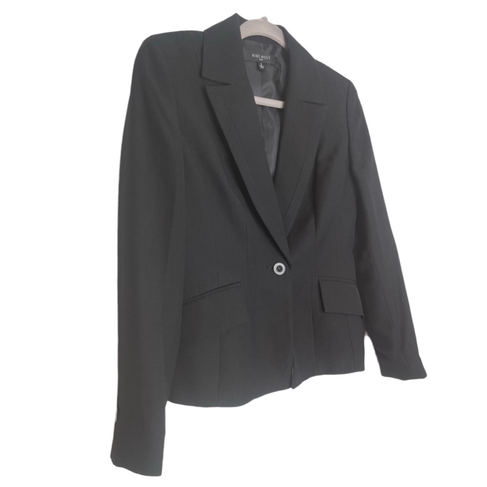 Nine West Black Fitted Women Blazer